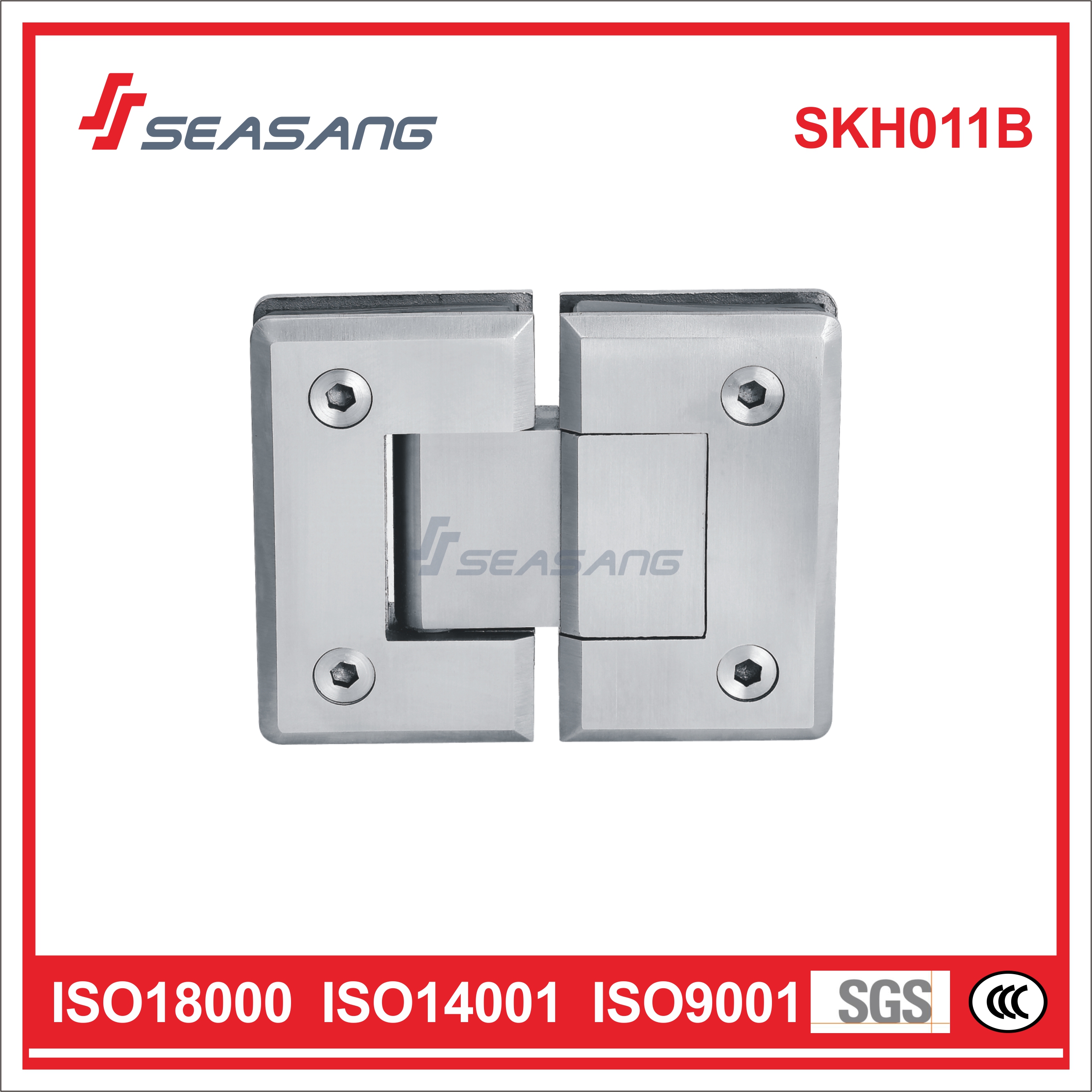 Hardware de la puerta de acero inoxidable 304 Abrazadera de vidrio de 180 grados Skh011b