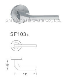 Manija de palanca de puerta de acero inoxidable 304ss con fabricación ligera en China
